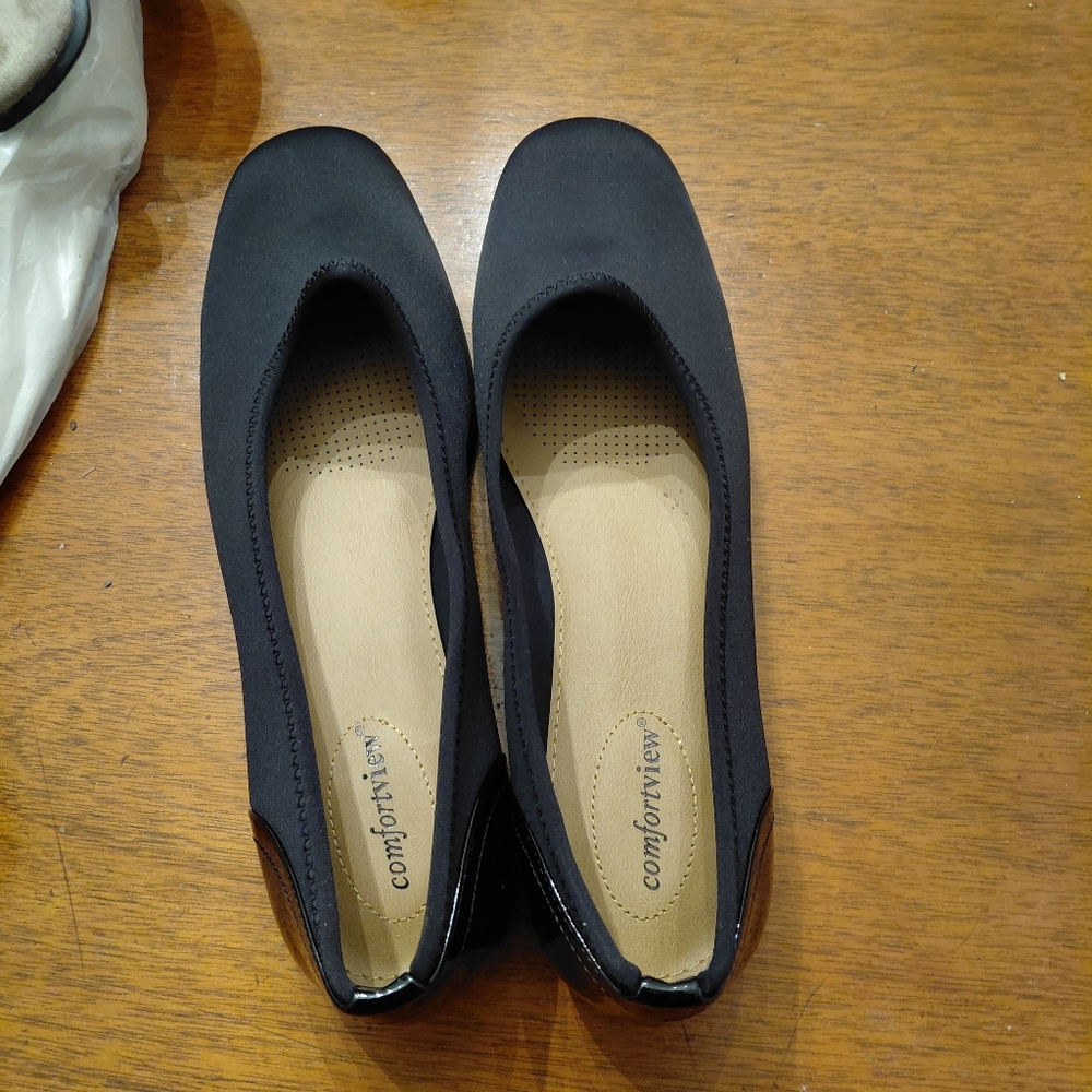 Comfortview Black Women's Shoes 12 Medium